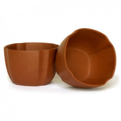 Чаша з усіченими кутами з ісинської глини (бордова)