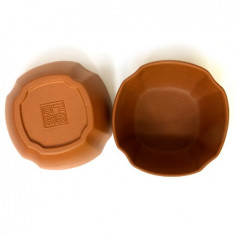 Чаша з усіченими кутами з ісинської глини (бордова) 2