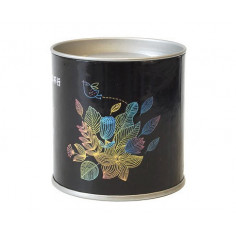 Чорна картонна банка для зберігання чаю