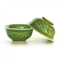 Зелений миску з візерунком