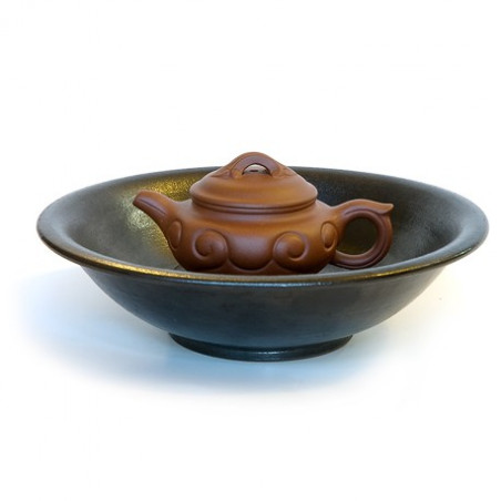 Чорна керамічна чабань-тарілка фабрики Сян Тао Чорна керамічна чабань-тарілка фабрики Сян Тао