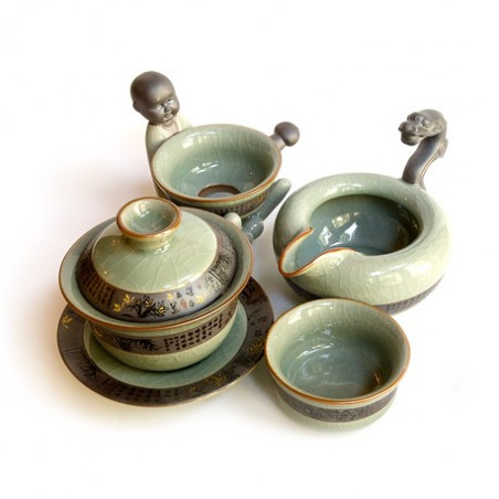 Селадонова чаша «4 благородні рослини»