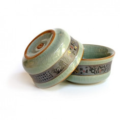 Селадонова чаша «4 благородні рослини» 2