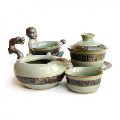 Селадоновий набір «4 благородні рослини» в подарунковій коробці 2