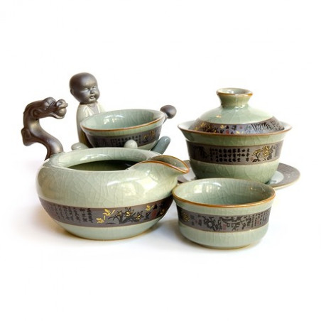 Селадоновий набір «4 благородні рослини» в подарунковій коробці