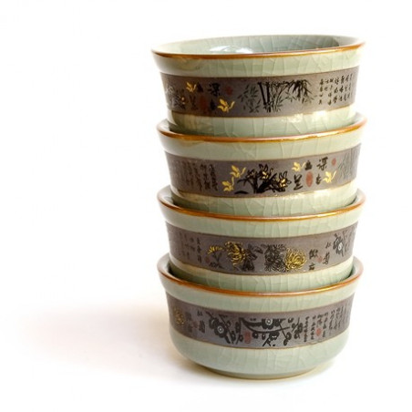 Селадоновий набір «4 благородні рослини» в подарунковій коробці