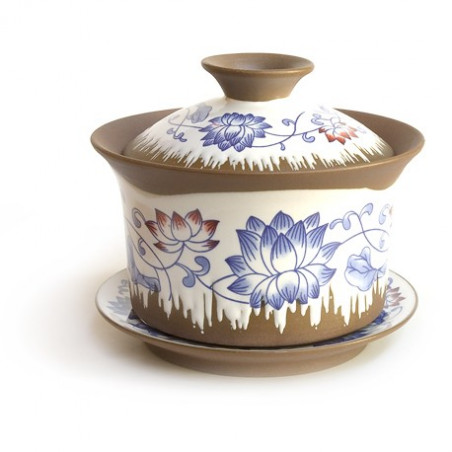 Глиняний чайний набір «Лотос» у подарунковій коробці