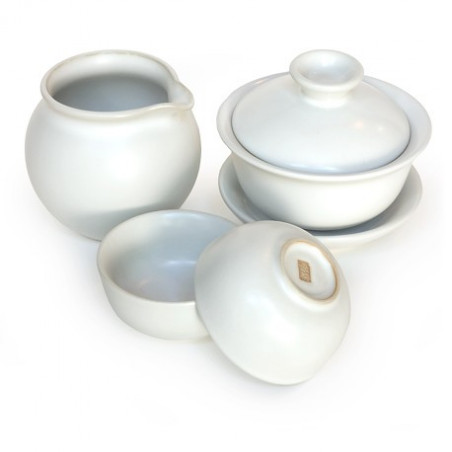 Білий набір із жу яо "Спокій" (з гайванью) Білий набір із жу яо "Спокій" (з гайванью)