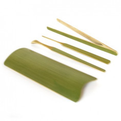 Набір чайних інструментів із зеленого бамбука. 2