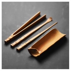 Набір чайних інструментів зі світлого бамбука