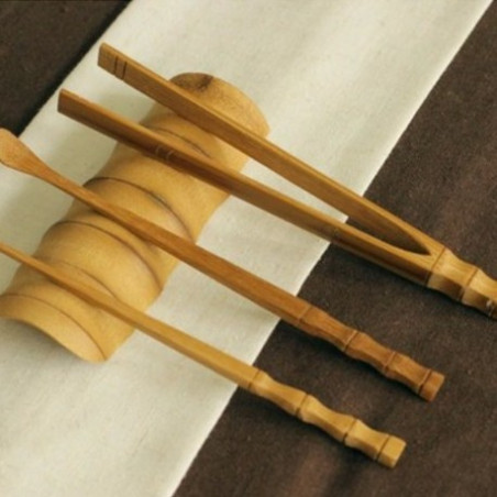 Набір чайних інструментів зі світлого бамбука