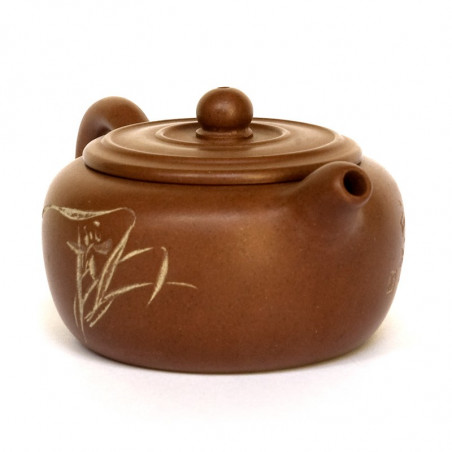 Чайник з ісинської глини у формі барила із зображенням дикої орхідеї Чайник з ісинської глини у формі барила із зображенням дикої орхідеї