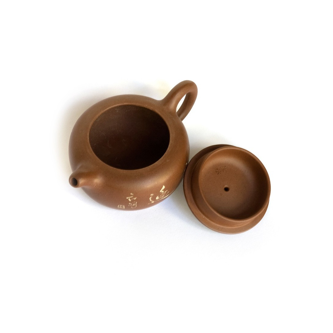 Чайник з ісинської глини у формі барила із зображенням дикої орхідеї Чайник з ісинської глини у формі барила із зображенням дикої орхідеї