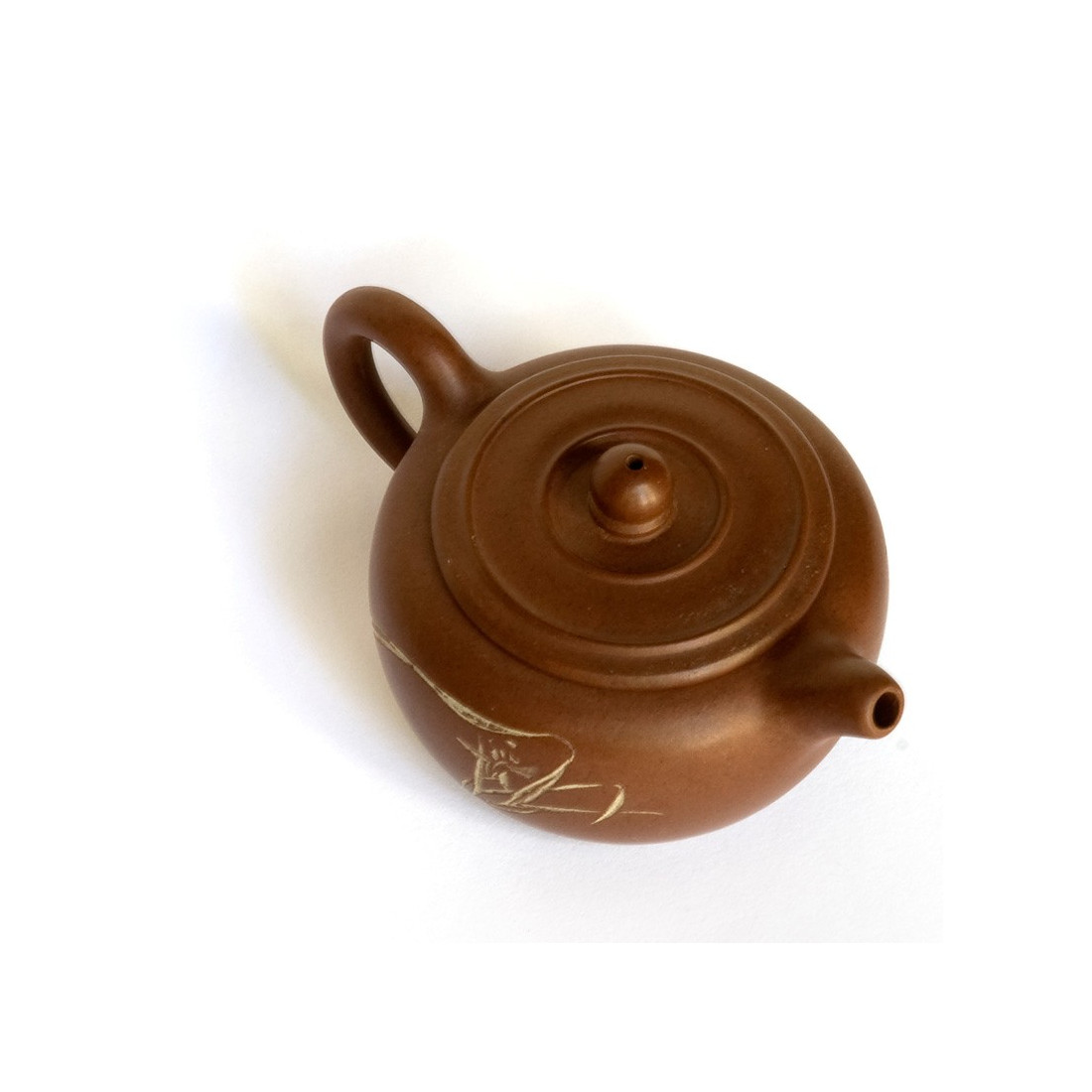 Чайник з ісинської глини у формі барила із зображенням дикої орхідеї Чайник з ісинської глини у формі барила із зображенням дикої орхідеї