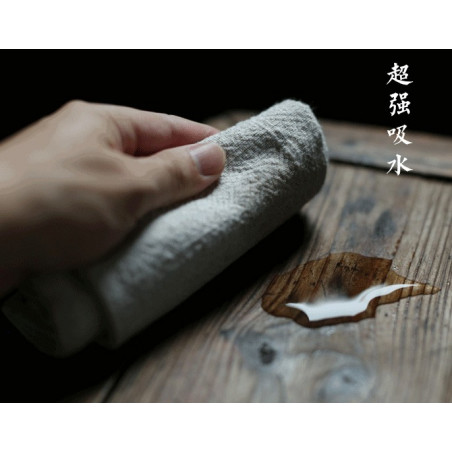 Льняний чайний рушник з журавлем