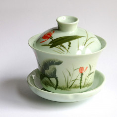 Зелена гайвань із лотосом