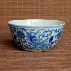 "Слони та лотоси" - чаша з тонкостінної порцеляни 2