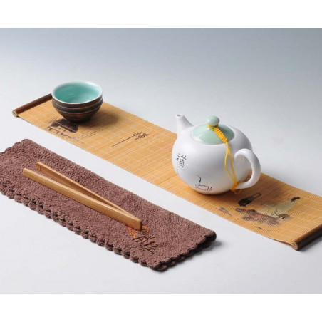 Бамбуковий килимок "Лотос та рибки"