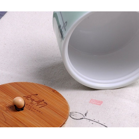 Селадонова чайниця з бамбуковою кришкою