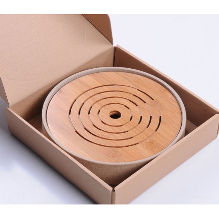 Кругла чабань із бежевою керамічною основою