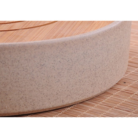 Кругла чабань із бежевою керамічною основою