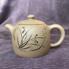 Чайник з ісинської глини «Город колодязя», 180 мл (орхідея)