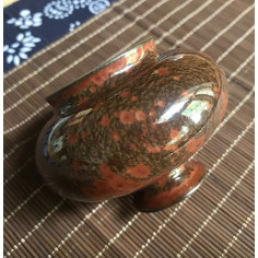 Маленька вазочка з червоною глазур'ю 2