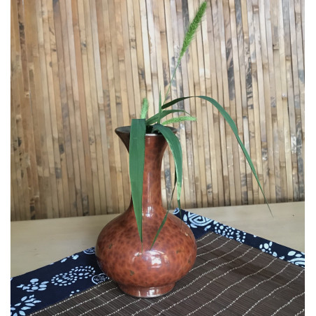 Висока маленька вазочка з червоною глазур'ю (2)