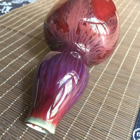 Висока маленька вазочка з малиновою глазур'ю (1)