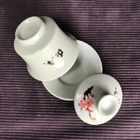 Ніжно-зелена гайвань із червоною сніжною сливою.