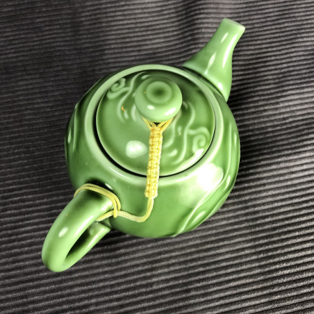 Зелений круглий чайник «Хмари»