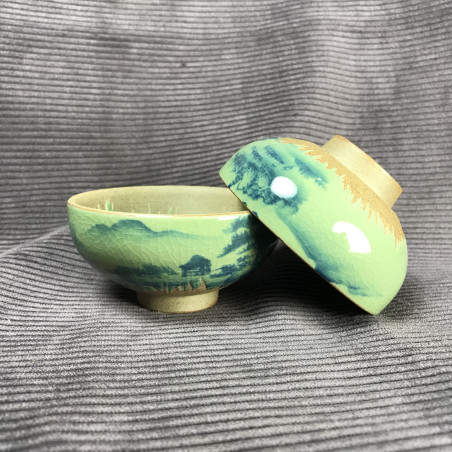 Чаша з частковим покриттям селадоном «Пейзаж»