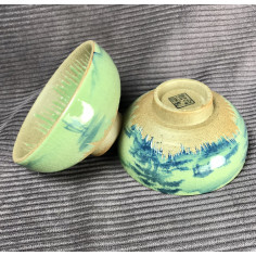 Чаша з частковим покриттям селадоном «Пейзаж»