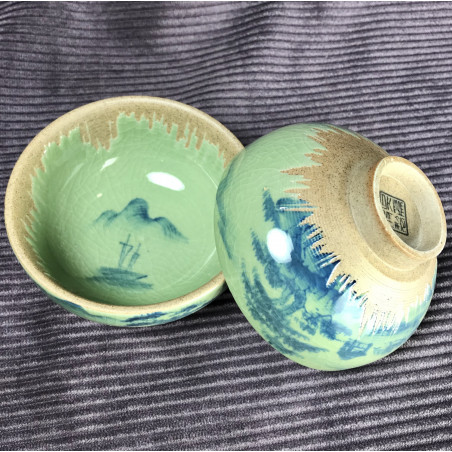 Чаша з частковим покриттям селадоном «Пейзаж»