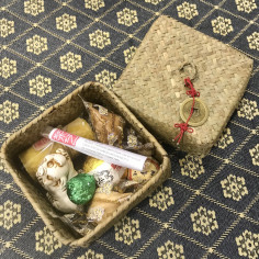 Новорічний набір у плетеному кошику 2