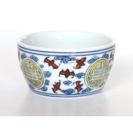 Чаша з цзиндечженського порцеляни «Символ довголіття» (різнокольоровий розпис)