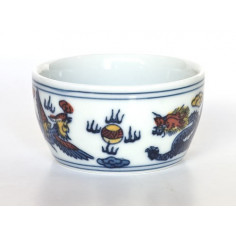 Чаша з цзиндечженської порцеляни «Дракон і фенікс» 2