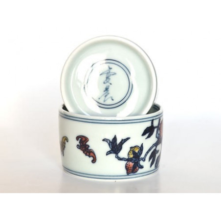 Чаша з цзиндечженського порцеляни з прямими верстатами «Персик довголіття» (велика)