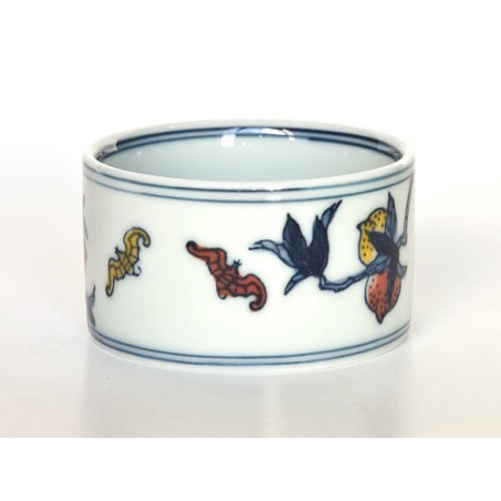 Чаша з цзиндечженського порцеляни з прямими верстатами «Персик довголіття» (велика)