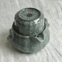 Чайник-гайвань із селадону з чашею-кришкою в подарунковій коробці 2