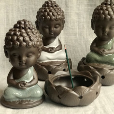 Курителька запашна "Споглядання Будди" із сірим покриттям 2