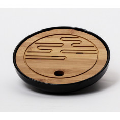 Маленька кругла чабань із чорною меламіновою основою