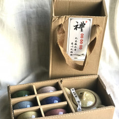 Чайник та 6 чаш «колотий лід» у подарунковій коробці 2