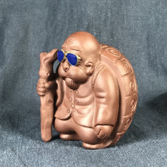 Черепаха коричнева з синіми окулярами з цзини