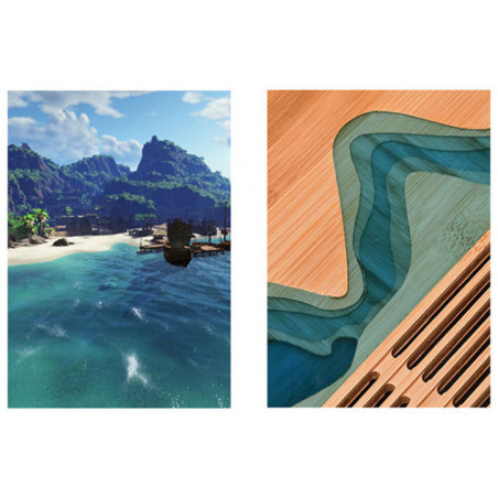 Далекі гори — квадратна чабань із білою меламіновою основою.