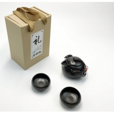 Чорний чайник-гайвань та 2 чаші в подарунковій коробці 2