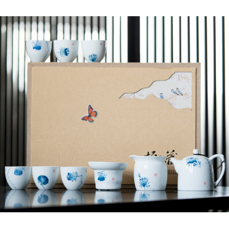 Лотоси - набір з цзиндечженьского порцеляни Лотоси - набір з цзиндечженьского порцеляни