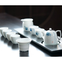 Лотоси - набір з цзиндечженьского порцеляни 2