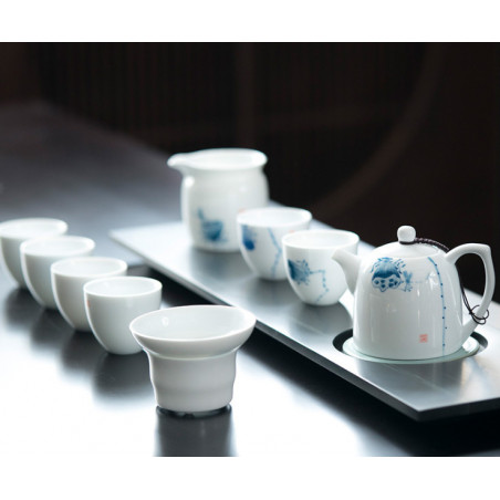 Лотоси - набір з цзиндечженьского фарфору Лотоси - набір з цзиндечженьского фарфору