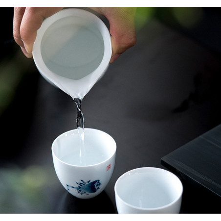 Лотоси - набір з цзиндечженьского фарфору Лотоси - набір з цзиндечженьского фарфору